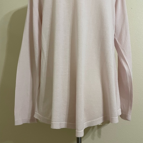 EILEEN FISHER Blush Pink Tencel Lightweight Long Sleeve Sweater Sustainable - Picture 7 of 14